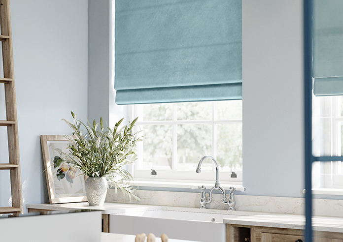 Odessa Velvet, Spa - Twist&Fit Roman Blind - Image 5